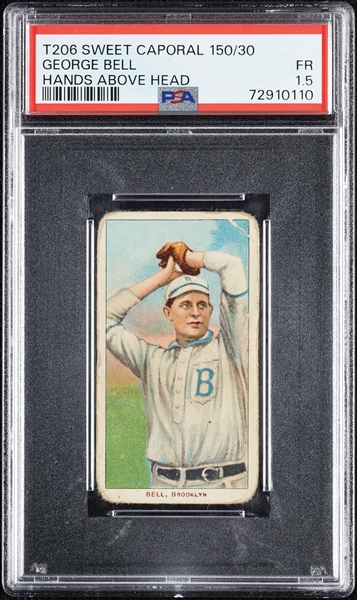 1909-11 T206 George Bell Hands Above Head PSA 1.5