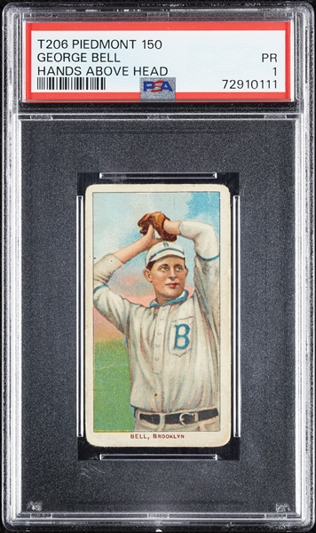 1909-11 T206 George Bell Hands Above Head PSA 1