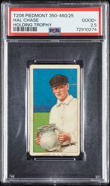 1909-11 T206 Hal Chase Holding Trophy PSA 2.5