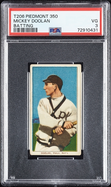1909-11 T206 Mickey Doolan Batting PSA 3