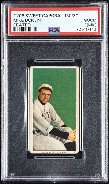 1909-11 T206 Mike Donlin Seated PSA 2 (MK)