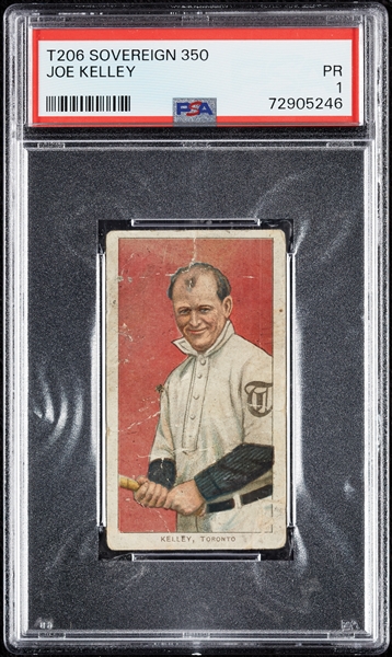 1909-11 T206 Joe Kelley (Sovereign Back) PSA 1