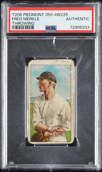 1909-11 T206 Fred Merkle Throwing PSA Authentic