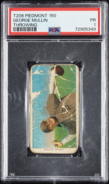1909-11 T206 George Mullin Throwing PSA 1