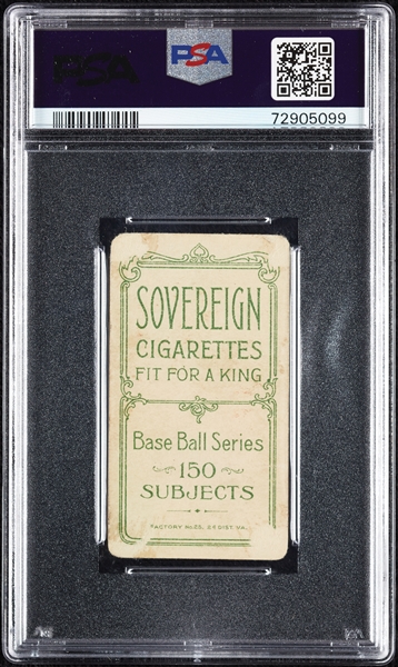 1909-11 T206 Fred Jacklitsch (Sovereign 150 Back) PSA 1.5