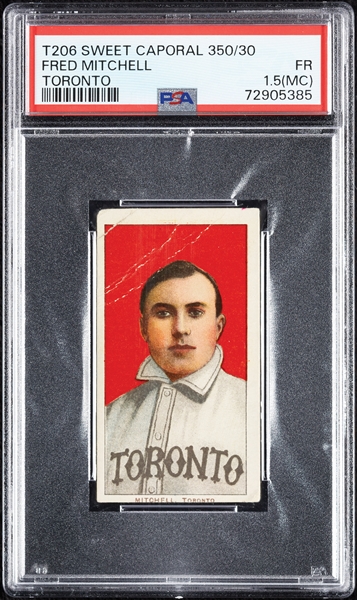 1909-11 T206 Fred Mitchell Toronto PSA 1.5 (MC)