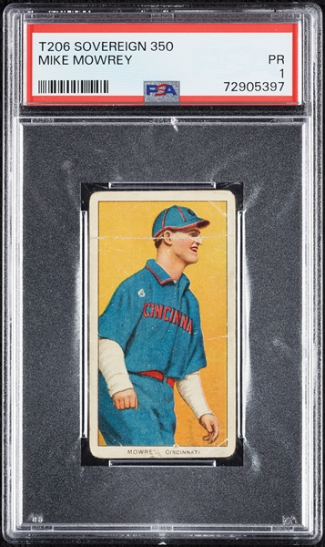 1909-11 T206 Mike Mowrey (Sovereign 350 Back) PSA 1