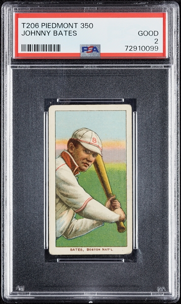 1909-11 T206 Johnny Bates PSA 2