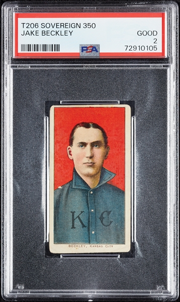 1909-11 T206 Jake Beckley (Sovereign Back) PSA 2