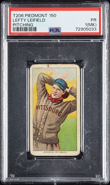 1909-11 T206 Lefty Leifield Pitching PSA 1 (MK)