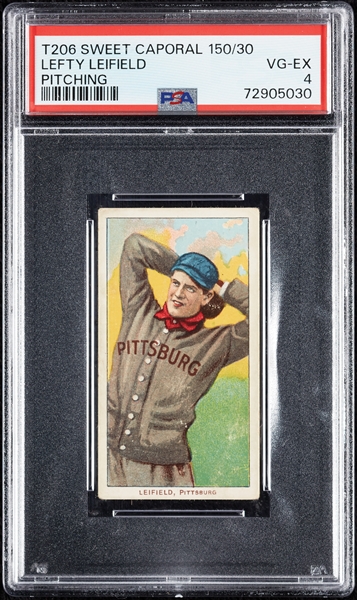 1909-11 T206 Lefty Leifield Pitching PSA 4