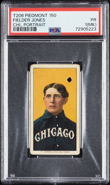 1909-11 T206 Fielder Jones Chicago, Portrait PSA 1 (MK)