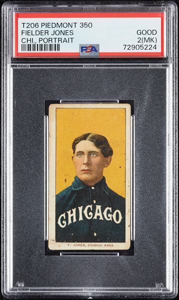 1909-11 T206 Fielder Jones Chicago, Portrait PSA 2 (MK)