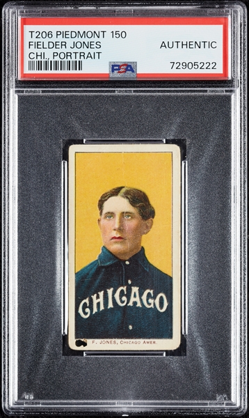 1909-11 T206 Fielder Jones Chicago, Portrait PSA Authentic