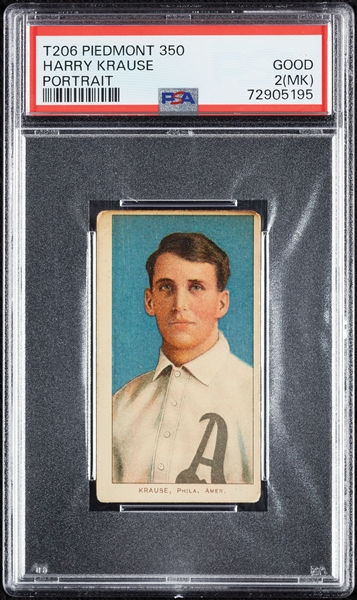 1909-11 T206 Harry Krause Portrait PSA 2 (MK)