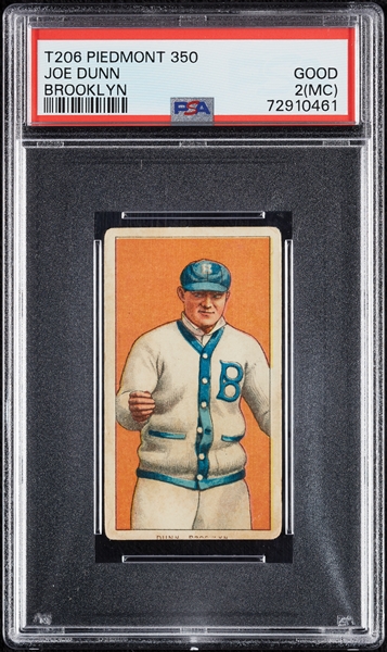 1909-11 T206 Joe Dunn Brooklyn PSA 2 (MC)