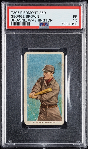 1909-11 T206 George Brown (Browne) Washington PSA 1.5
