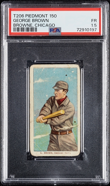 1909-11 T206 George Brown (Browne) Washington PSA 1.5