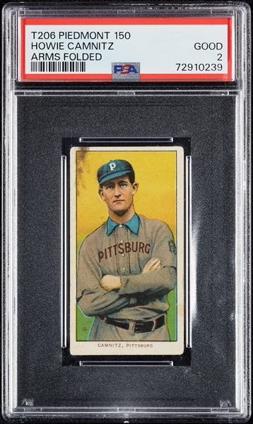 1909-11 T206 Howie Camnitz Arms Folded PSA 2