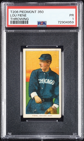 1909-11 T206 Lou Fiene Throwing PSA 1