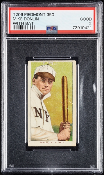 1909-11 T206 Mike Donlin With Bat PSA 2