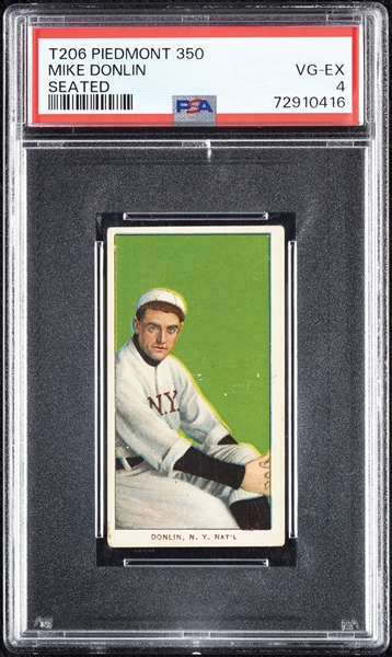 1909-11 T206 Mike Donlin Seated PSA 4