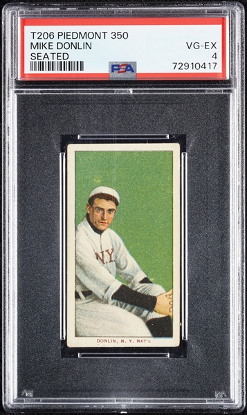 1909-11 T206 Mike Donlin Seated PSA 4