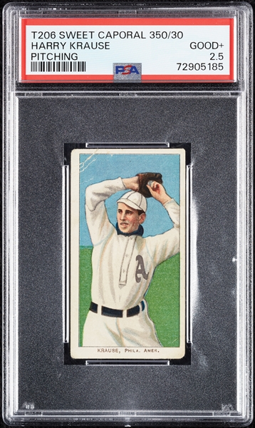 1909-11 T206 Harry Krause Pitching PSA 2.5