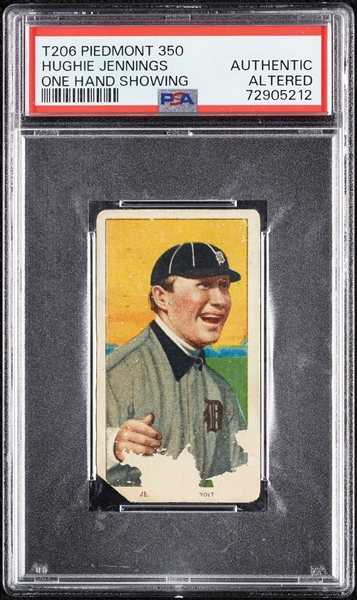 1909-11 T206 Hughie Jennings One Hand Showing PSA Authentic