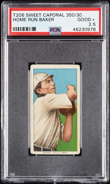 1909-11 T206 Home Run Baker PSA 2.5