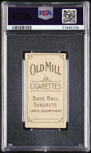1909-11 T206 Orval Overall Hand Face Level (Old Mill Back) PSA 2