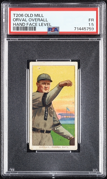 1909-11 T206 Orval Overall Hand Face Level (Old Mill Back) PSA 1.5