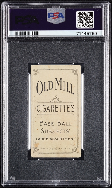 1909-11 T206 Orval Overall Hand Face Level (Old Mill Back) PSA 1.5