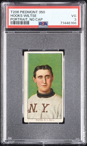 1909-11 T206 Hooks Wiltse Portrait, No Cap PSA 3