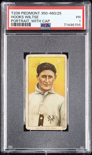 1909-11 T206 Hooks Wiltse Portrait, With Cap PSA 1