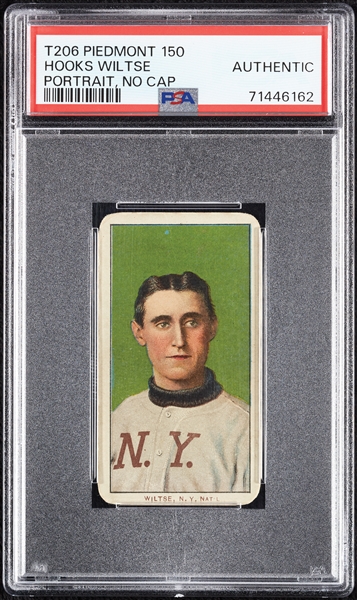 1909-11 T206 Hooks Wiltse Portrait, With Cap PSA Authentic