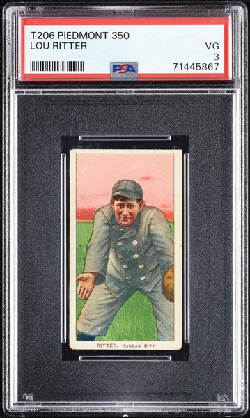 1909-11 T206 Lou Ritter PSA 3