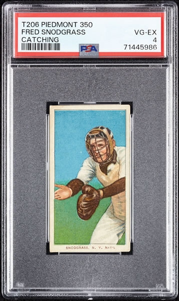 1909-11 T206 Fred Snodgrass Catching PSA 4