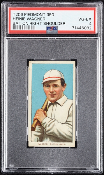 1909-11 T206 Heinie Wagner Bat On Right Shoulder PSA 4