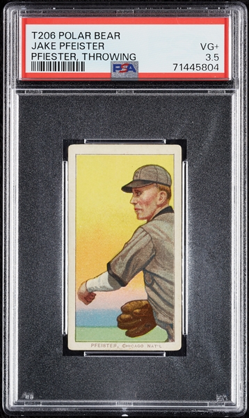 1909-11 T206 Jake Pfeister (Pfiester) Throwing PSA 3.5