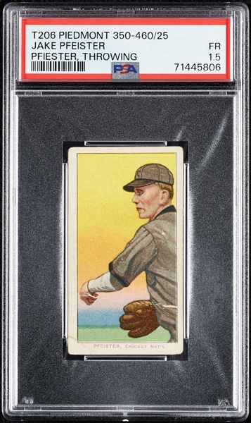 1909-11 T206 Jake Pfeister (Pfiester) Throwing PSA 1.5