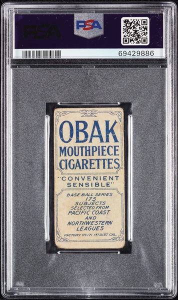1910 T212 Obak Cigarettes Blankenship PSA Authentic