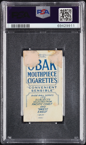 1910 T212 Obak Cigarettes Greggs (Gregg) PSA 1