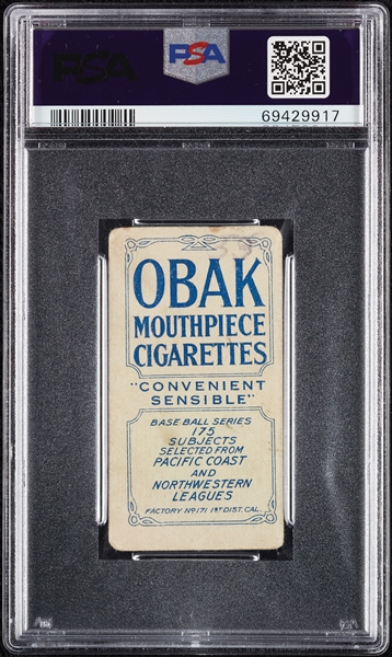 1910 T212 Obak Cigarettes Hartman PSA 2 (MK)