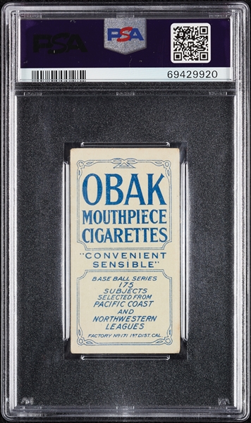 1910 T212 Obak Cigarettes Hitt PSA 3
