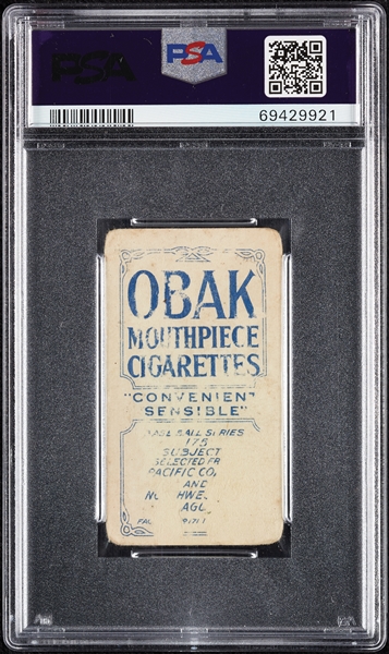 1910 T212 Obak Cigarettes Hitt PSA 1 