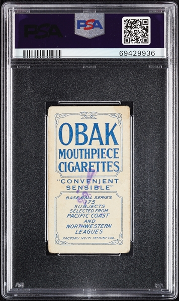 1910 T212 Obak Cigarettes Ostdiek (Stamped) PSA 2