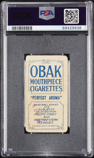 1910 T212 Obak Cigarettes Custer (Stamped) PSA 1.5
