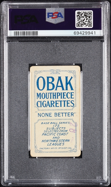 1910 T212 Obak Cigarettes Martinke (Stamped) PSA 2