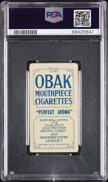 1910 T212 Obak Cigarettes Perrine PSA 2